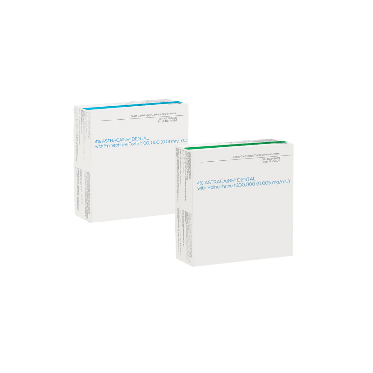 Astracaine HCI 4% Articaine w/Epinephrine 100/Box #1410 -#1408