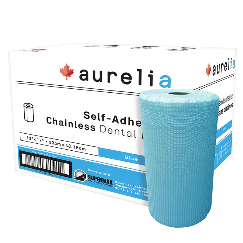 Aurelia, Self Adhesive Blue Bibs Chainless Bibs 500/Case #1000