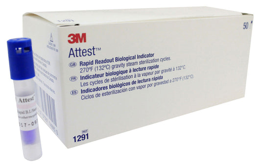 Attest Rapid Readout Biological Indicators 1 Hour Blue 50/Box Gravity Steam Sterilizers