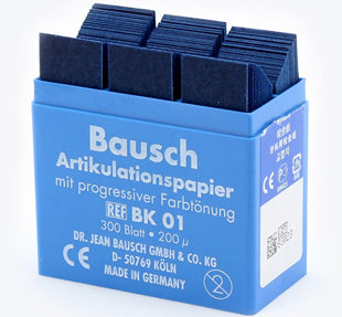 Bausch Articulating Paper Blue Thin 300 Strips -BK02