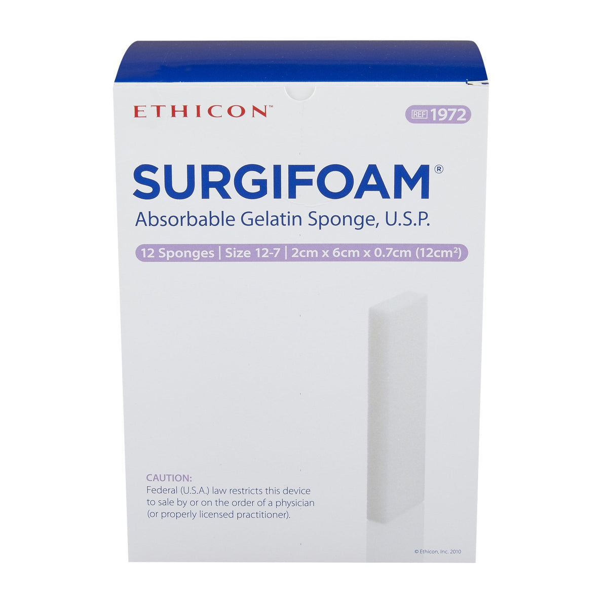 SurgiFoam Hemostatic Gelatin Sponge 12/Box