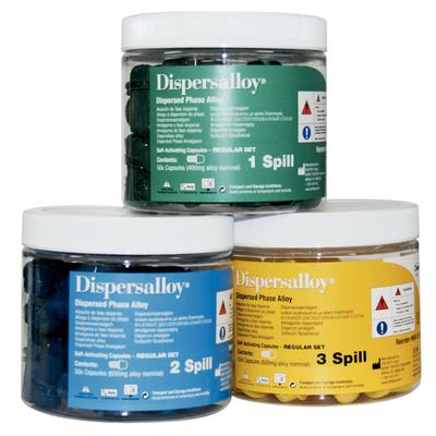 Dispersalloy Amalgam, 1 Spill 50 Caps /Jar,R Set
