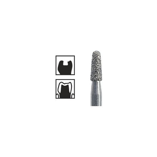 NTI Diamond Bur Friction Grip Coarse Round End Taper Chamfer 5/Pk