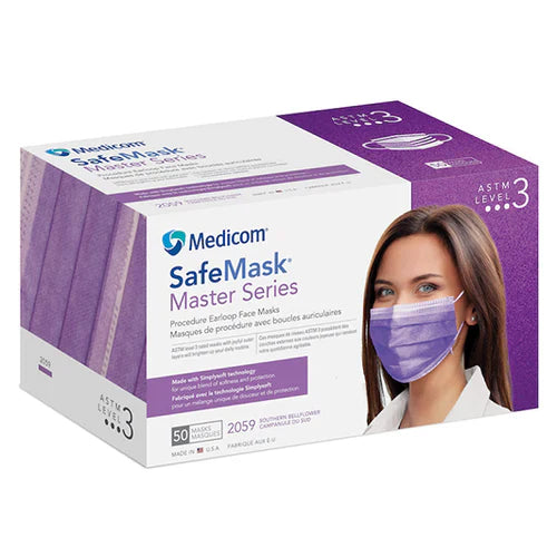 Medicom Master Series Level 3 Mask Southern Bellflower 50/bx 1/bx