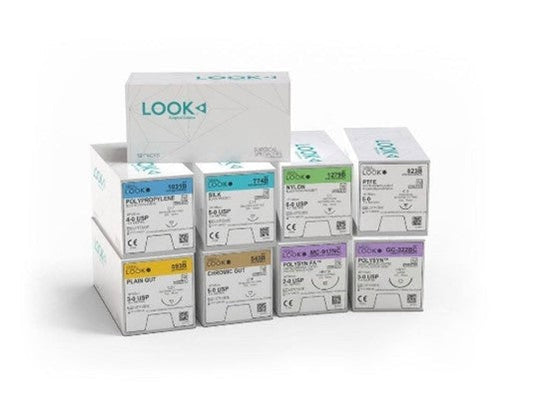 LOOK -Chromic Gut Suture 4-0, 18" Length C26-Needle #544B