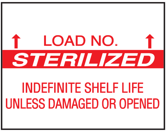 Record Keeping - 3M Comply Sterilization Load Labels Stickers Red, "Sterilized"