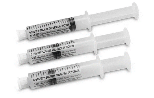 Saline Sodium Chloride 0.9% USP 10mL Pre-Filled Flush Syringe 30/pk