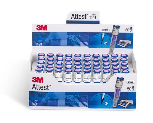 Attest Super Rapid Readout Biological Indicator 24-Minutes 50/box For Gravity Air Cycle