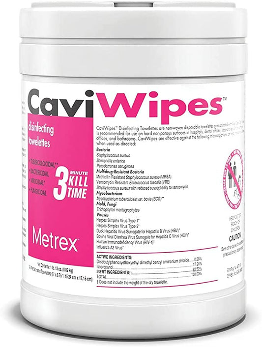 CaviWipes, Surface Cleaner Disinfectant Wipes Large Size 160/Can