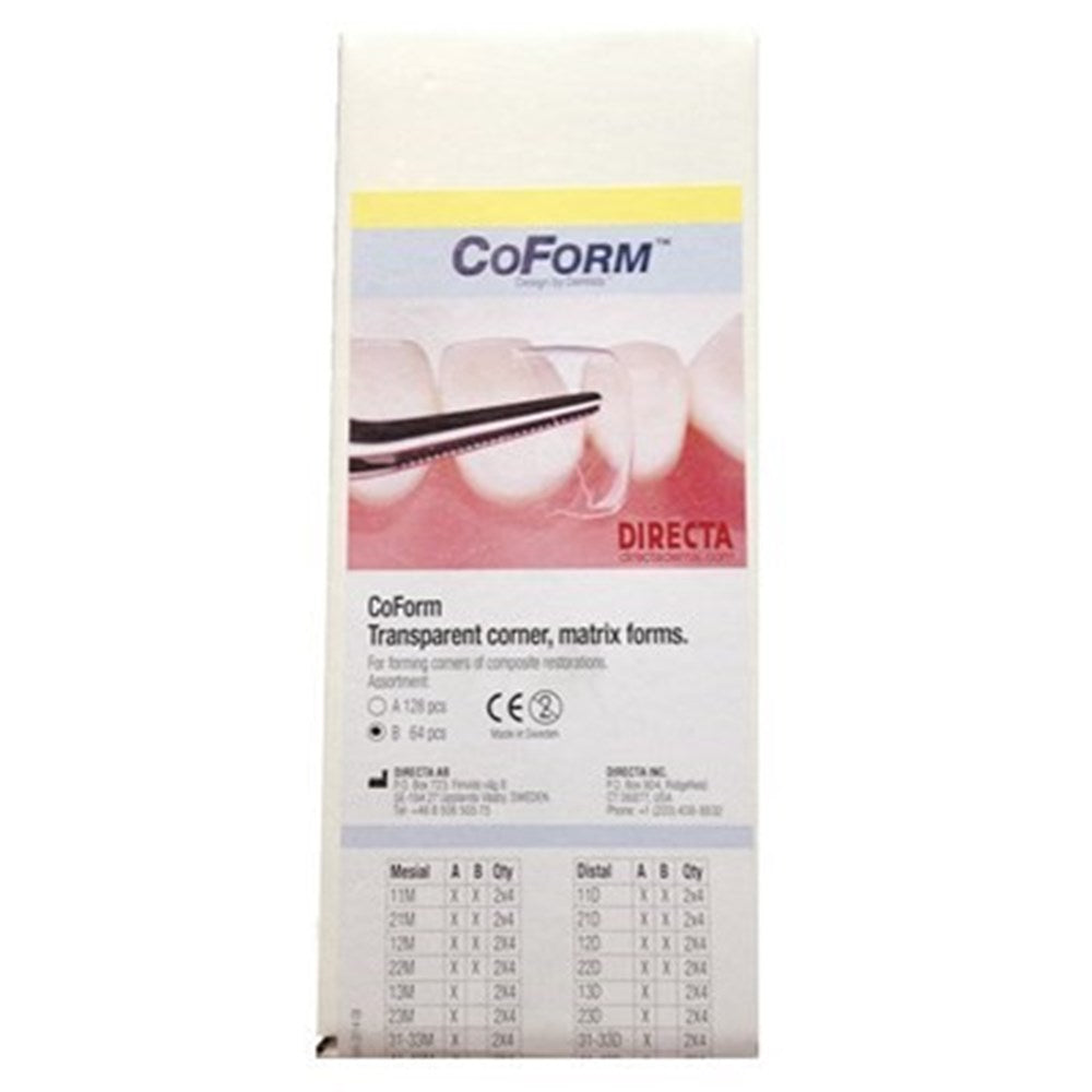 Directa, CoForm Celluloid Crowns for Class IV