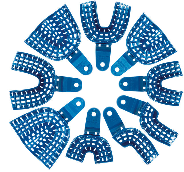 President- Plastic Autoclavable Impression Trays Assorted Sizes 12/Pk