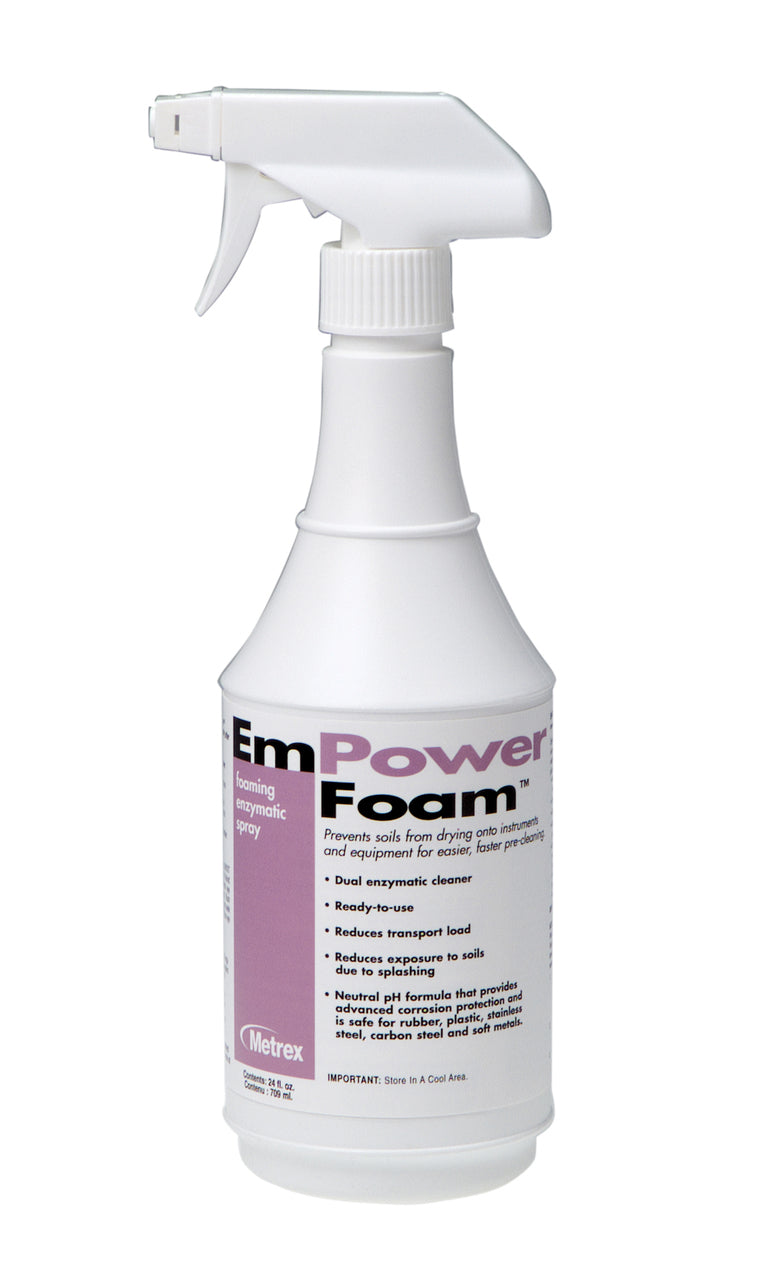 EmPower Foam Spray 24oz, Dual Enzymatic Cleaner,Metrex