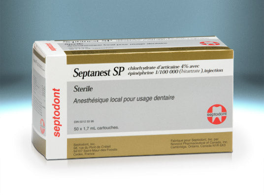 Septanest SP/ Septanest N, Articaine 4% 50/Box, Septodont