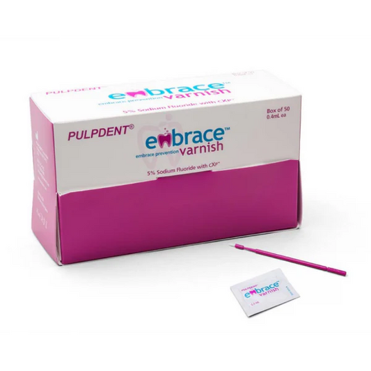 Embrace Varnish Unidose 50 X 0.4ml- 5% Sodium Fluoride Bubble Gum