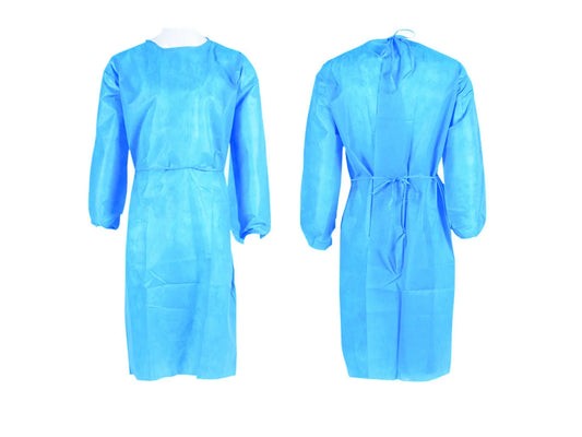 Universal Size, Isolation Gowns Non-Woven  10/Pk Blue
