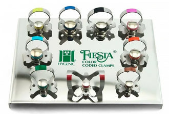 Hygenic Fiesta Color-Coded Rubber Dam Clamps Winged Set