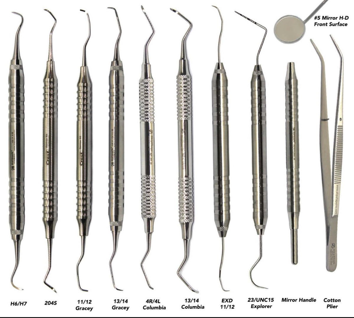Hygiene Instruments Kits Scalers &amp; Gracey Curette Hollow Handle