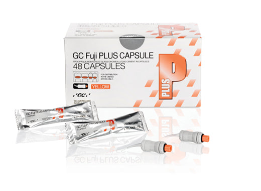Fuji Plus Glass Ionomer Luting Cement Capsules Yellow  48/Pk
