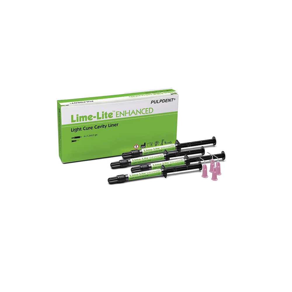 LimeLite Cavity Liner 4x1.2ml Syringes Kit -Pulpdent (Lime-Lite)
