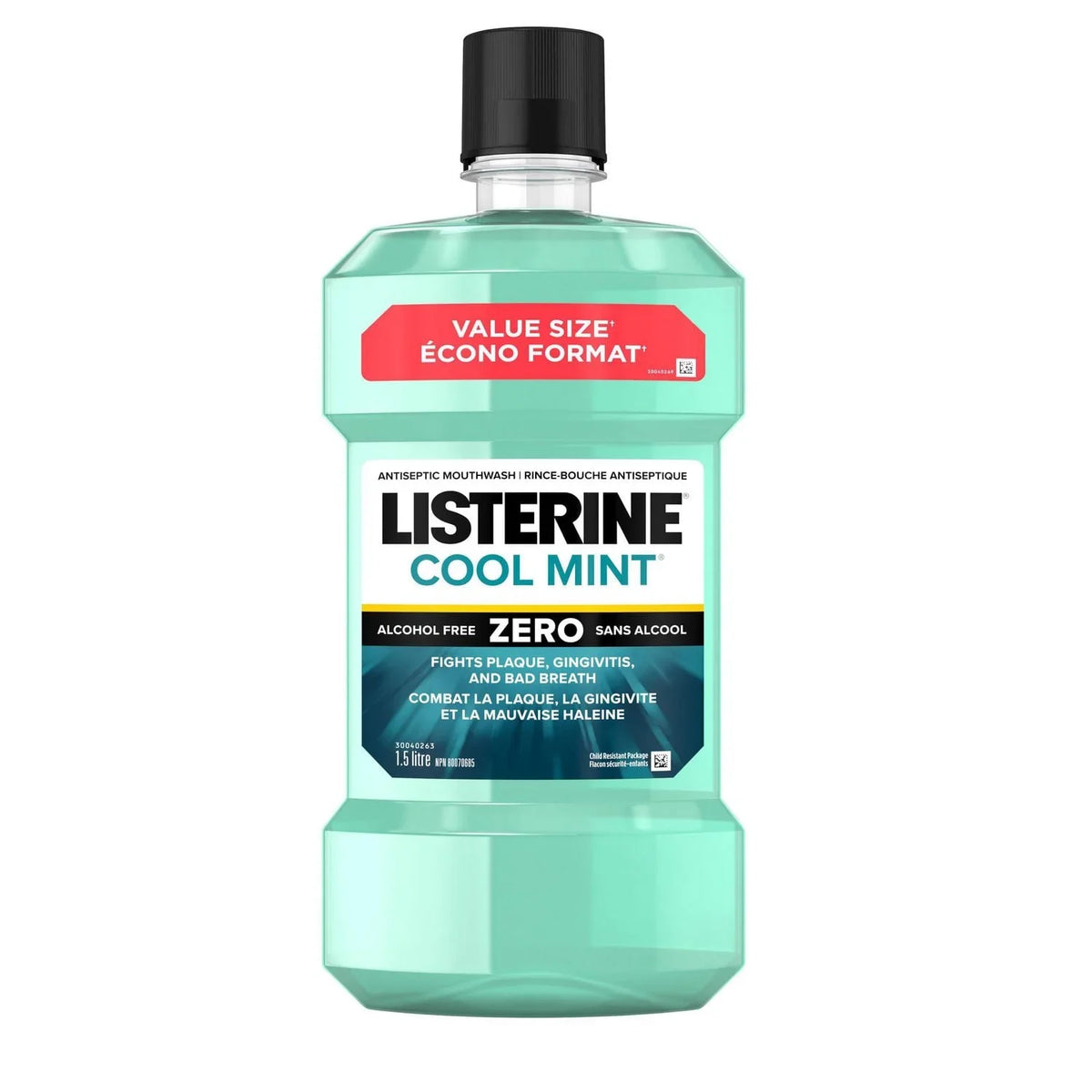 Listerine Zero Cool Mint Antiseptic Mouthwash, Alcohol Free, 1.5 L