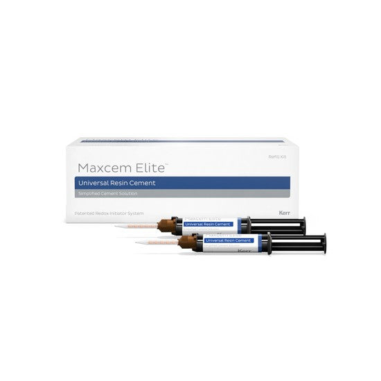 Maxcem Elite Cement Self Adhesive Clear Shade, Refill 2x5gm Syringes