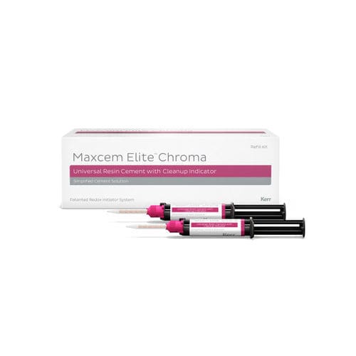 Maxcem Elite Chroma Cement Syringe Refill, 2x5gm, Clear Shade