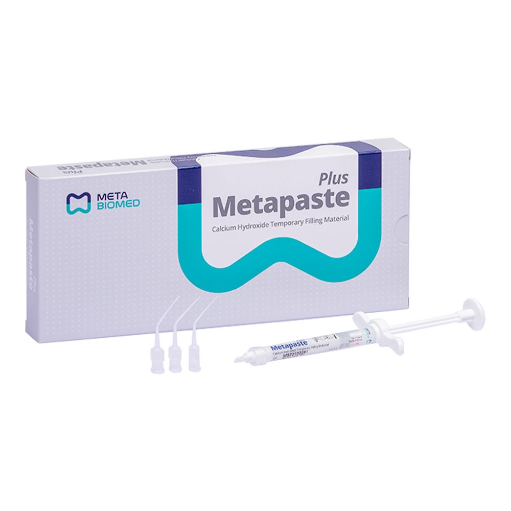 Metapaste Plus, calcium hydroxide with barium sulfate 2.2 g Syringe, 10 Disposable Tips