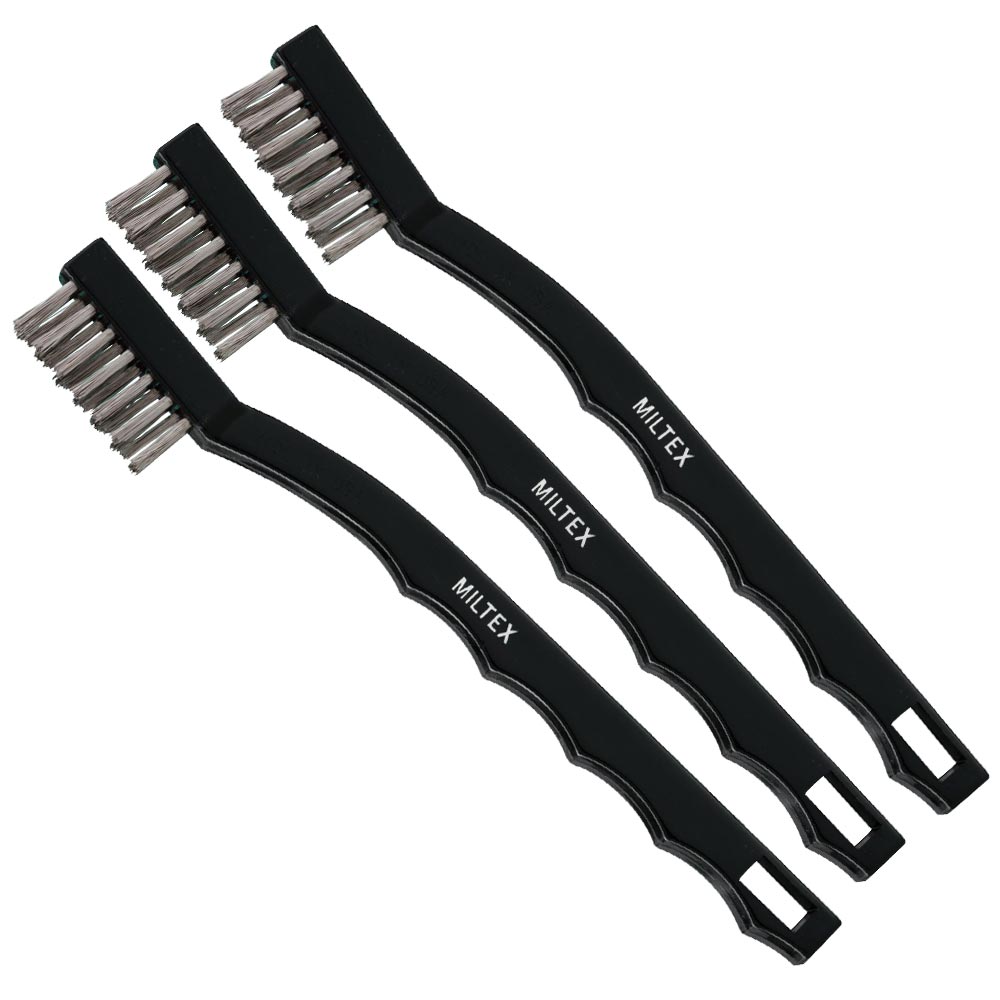 Instrument Cleaning Brush – Autoclavable, 3/Pkg - Miltex Nylon -Stainless Steel Bristle 3-1001