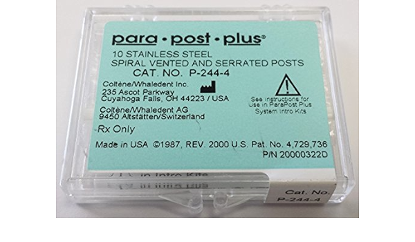 ParaPost Plus P244 Spiral Vented &amp; Serrated Post SS 10/Pk