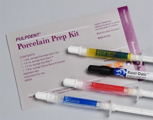 Pulpdent Porcelain Prep Kit (Silane-Etch-Kool Dam, Dry Rite) Porcelain Etch