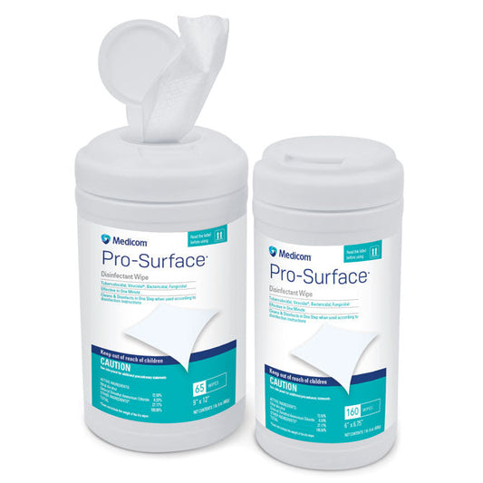 Medicom ProSurface Total Clean Disinfectant Wipes 9'x12" 65/Can PPE
