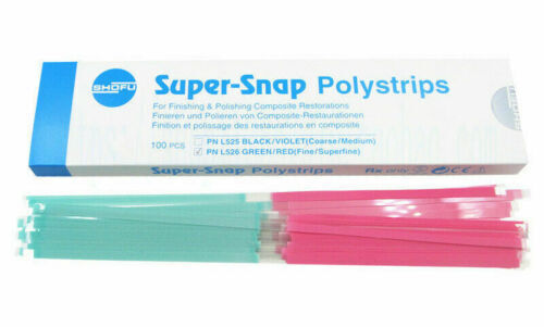 SuperSnap Polystrips, 100/Pkg Fine/Superfine, Green/Red