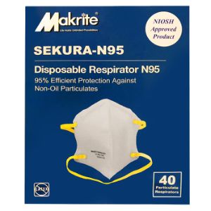 Makrite Sekura N95 NIOSH Approved Mask, 40/Box