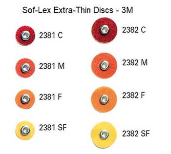 3M-Sof-Lex Contouring Finishing&amp; Polishing Refill Discs(SofLex) 85/Bag 2381-2382
