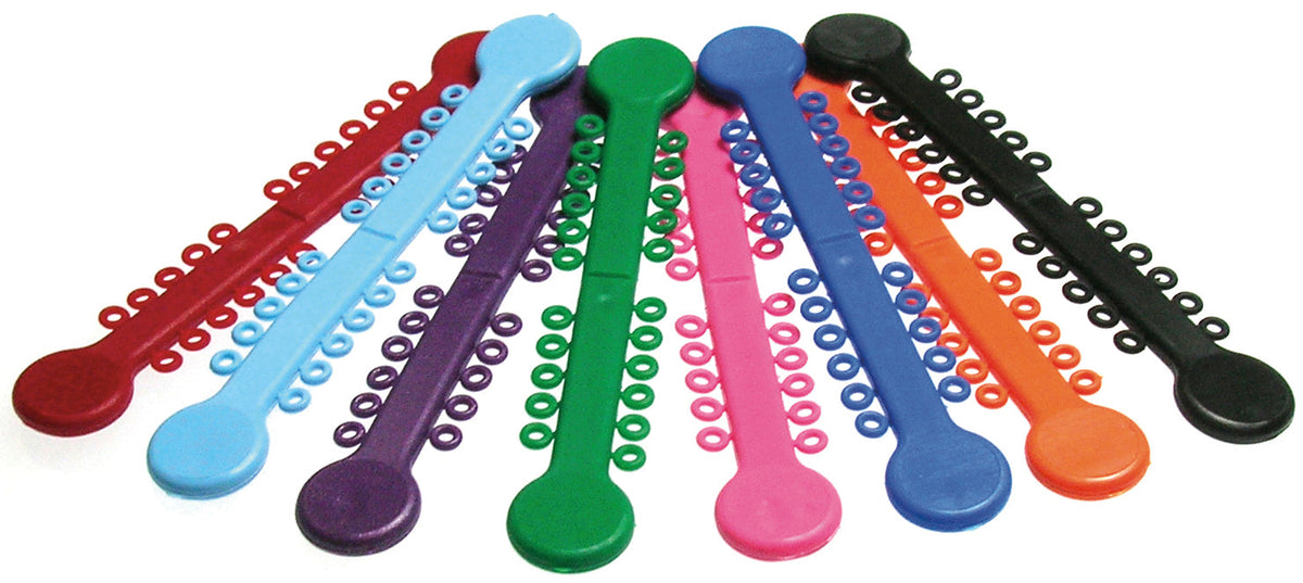 Versa-Tie™ Elastomeric Ligature Ties, Vibrant Assorted, Pack of 46 sticks - 1, 012 ties